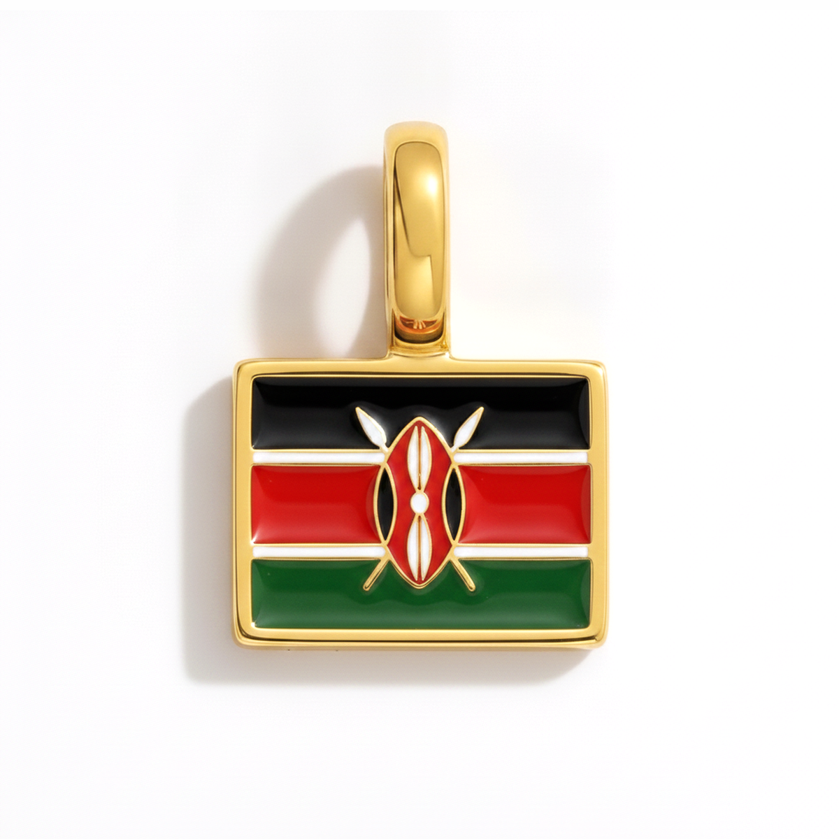 Charm - Flag Rectangular – Gold