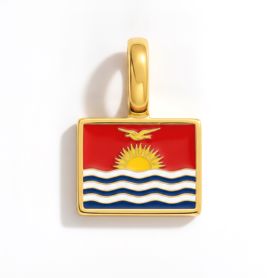 Charm - Flag Rectangular – Gold
