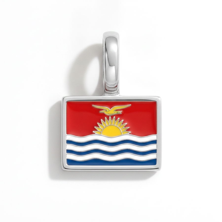 Charm - Flag Rectangular – Silver
