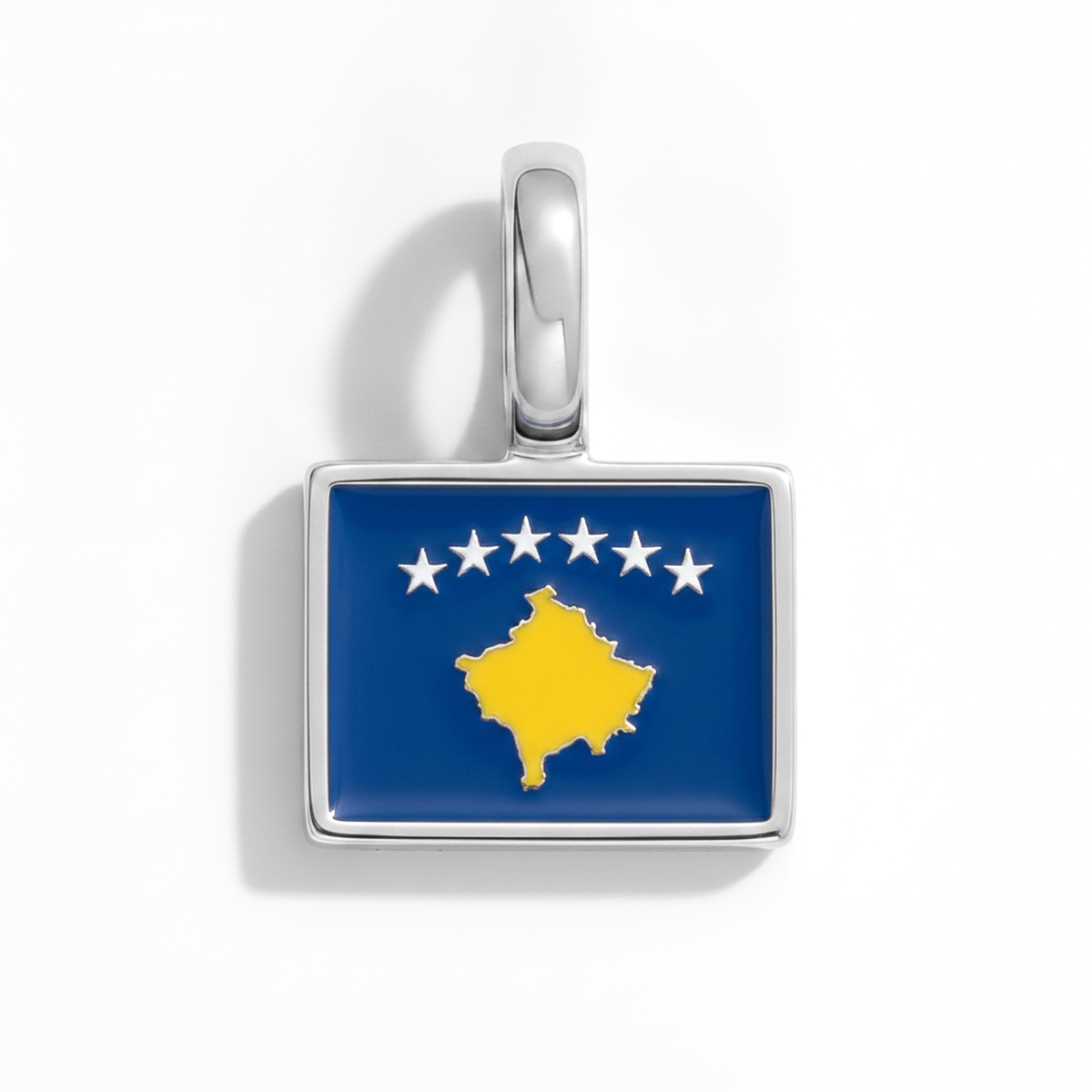 Charm - Flag Rectangular – Silver