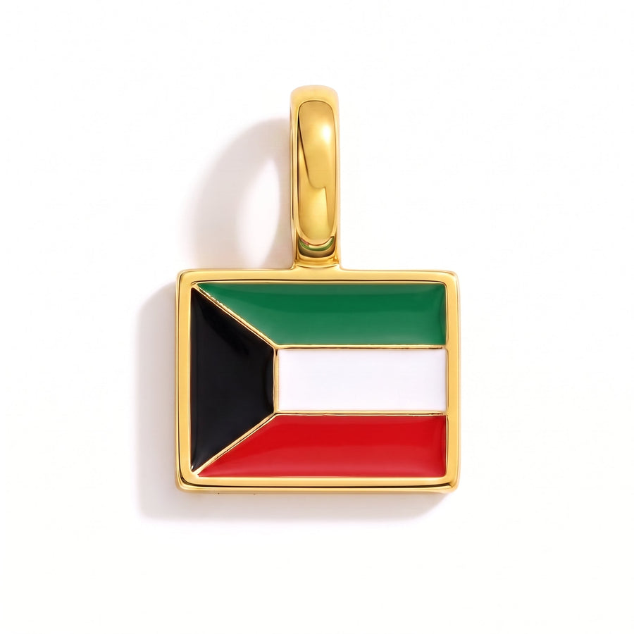 Charm - Flag Rectangular – Gold