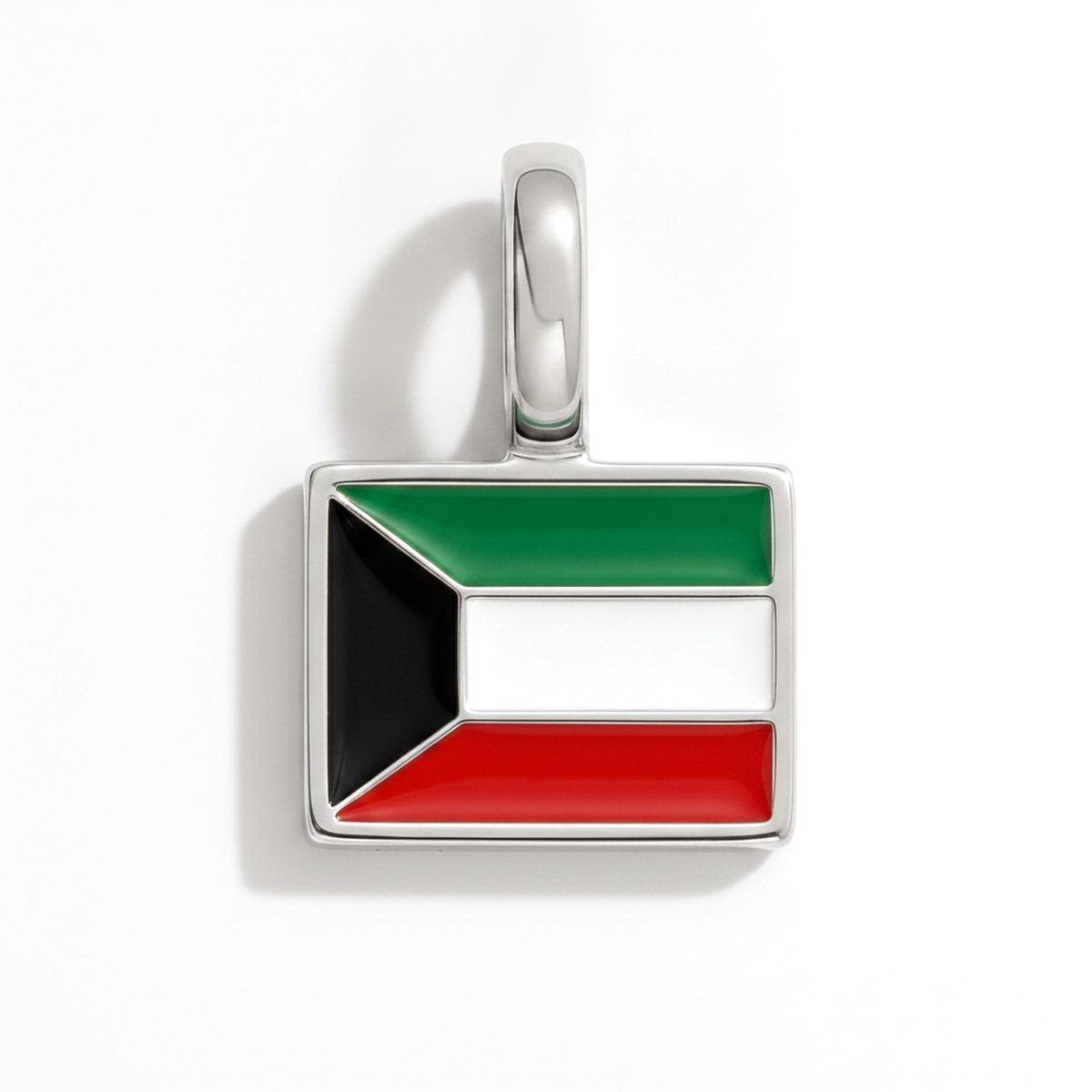 Charm - Flag Rectangular – Silver