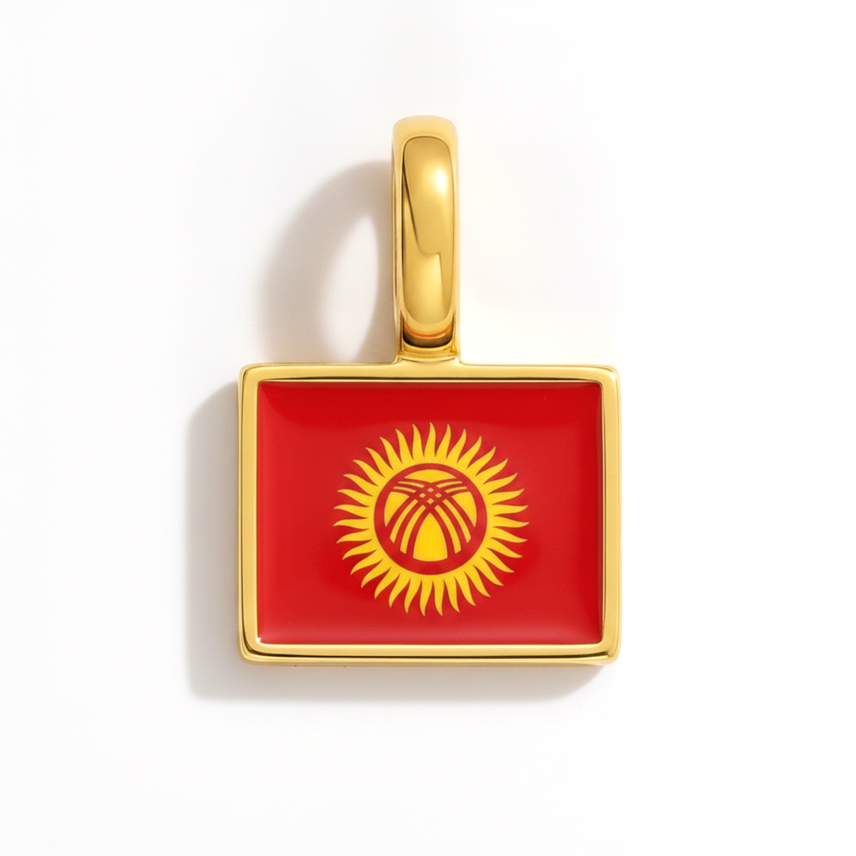 Charm - Flag Rectangular – Gold