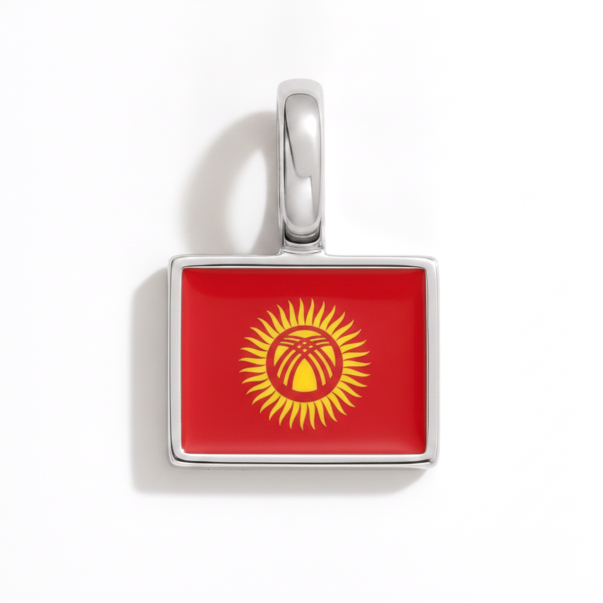Charm - Flag Rectangular – Silver