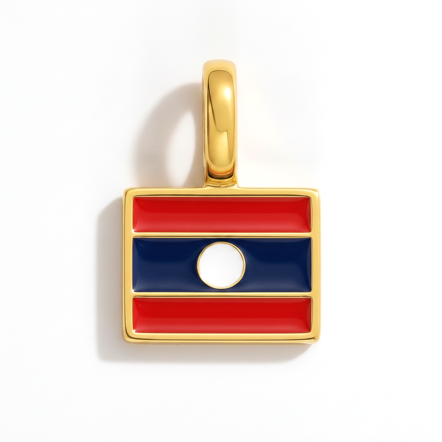 Charm - Flag Rectangular – Gold