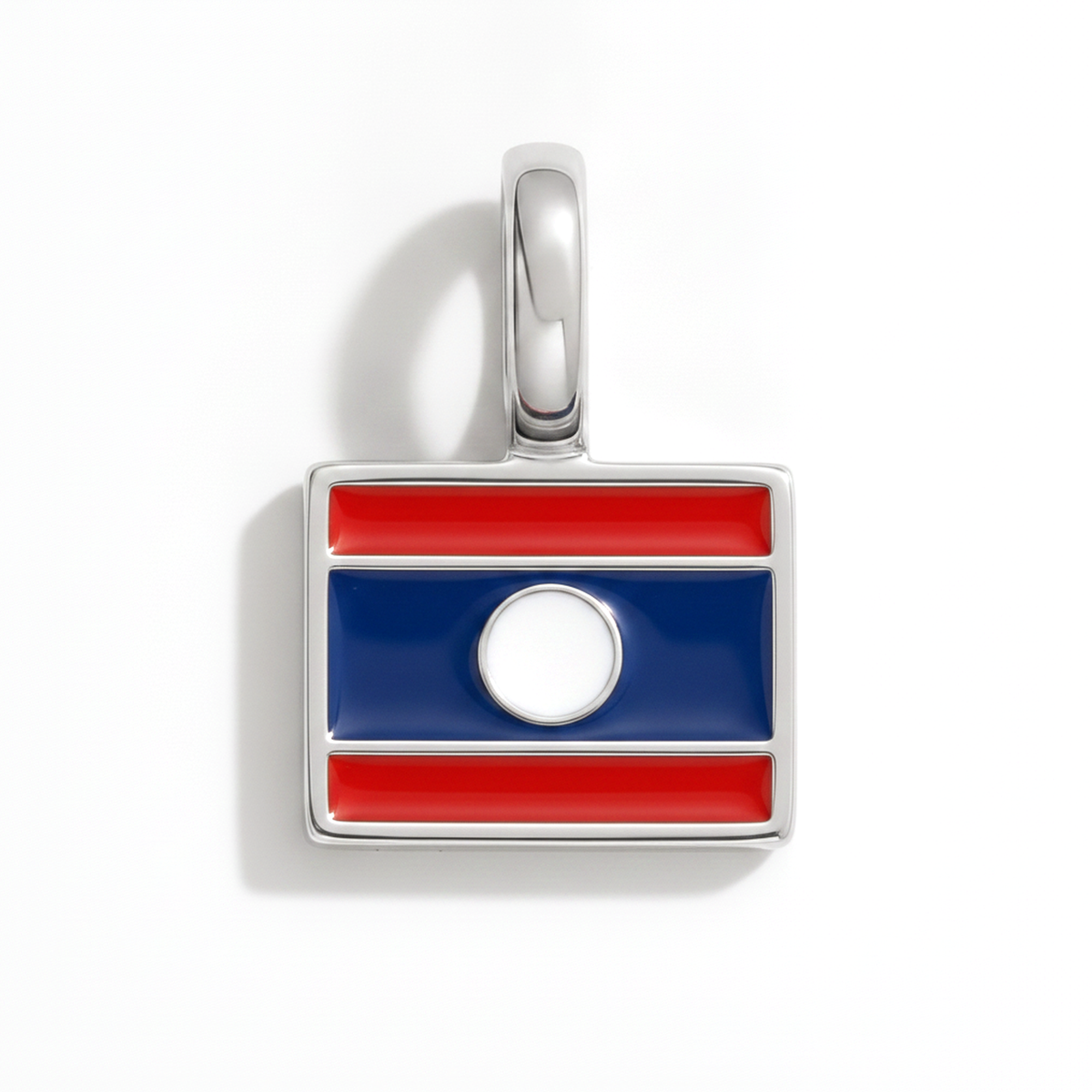 Charm - Flag Rectangular – Silver