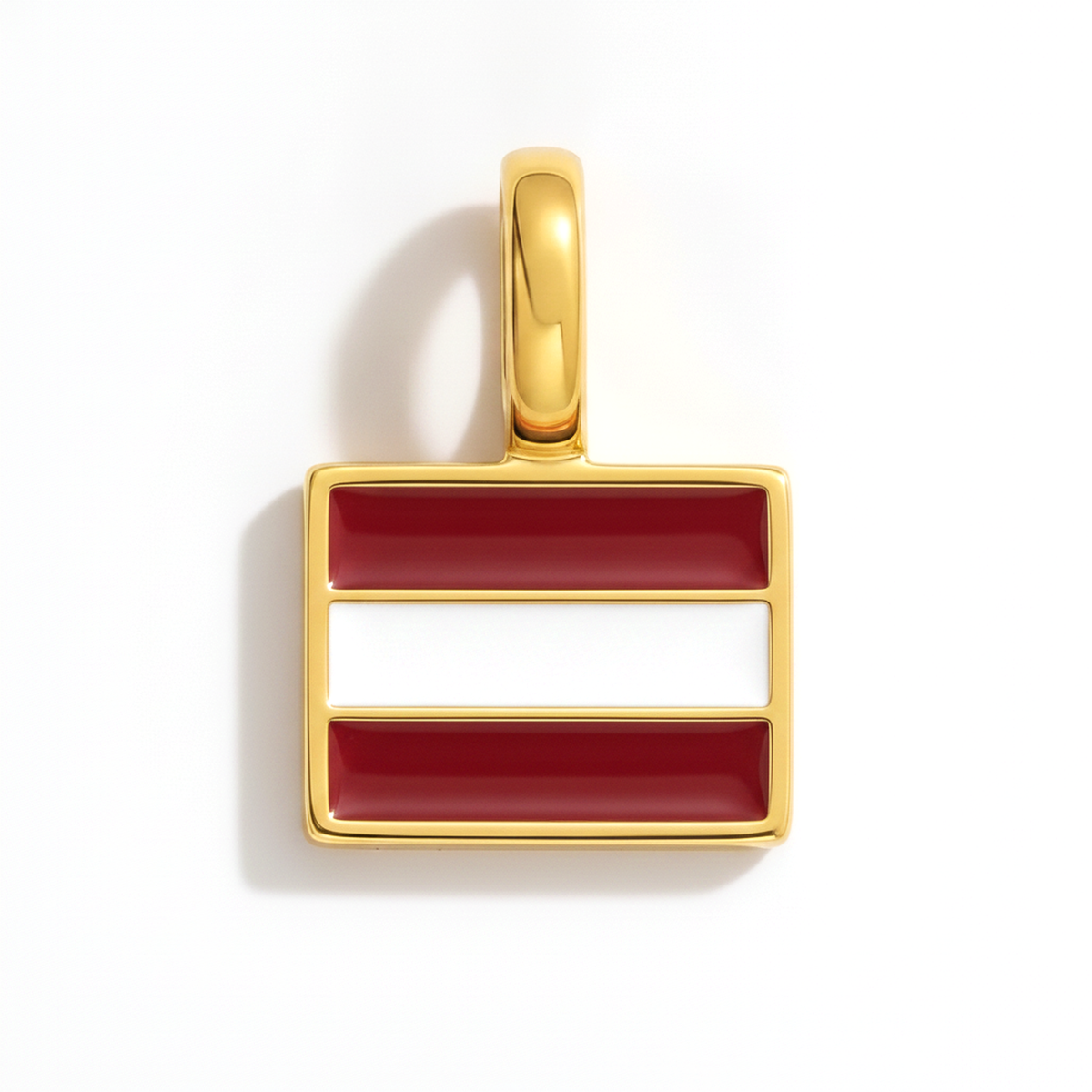 Charm - Flag Rectangular – Gold