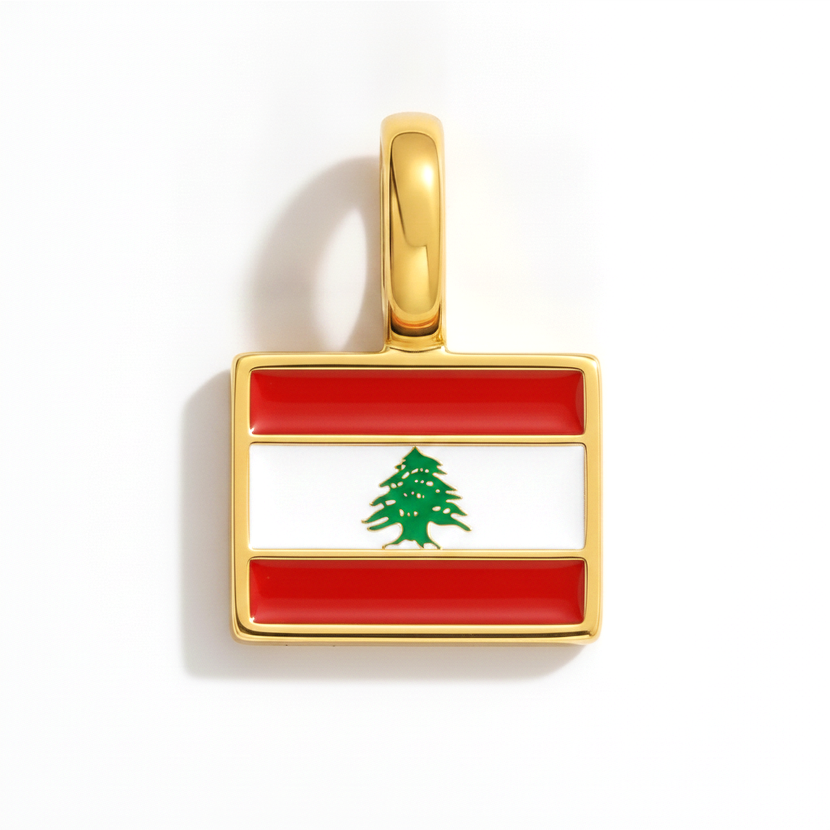 Charm - Flag Rectangular – Gold