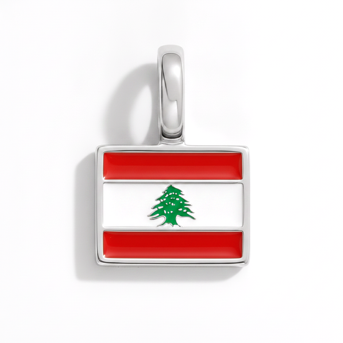 Charm - Flag Rectangular – Silver
