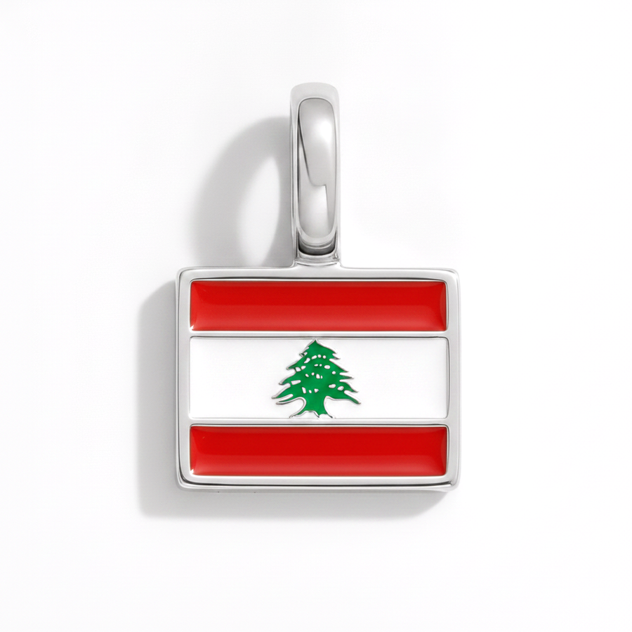 Charm - Flag Rectangular – Silver