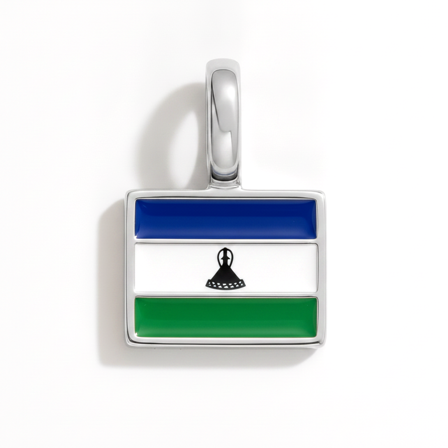 Charm - Flag Rectangular – Silver