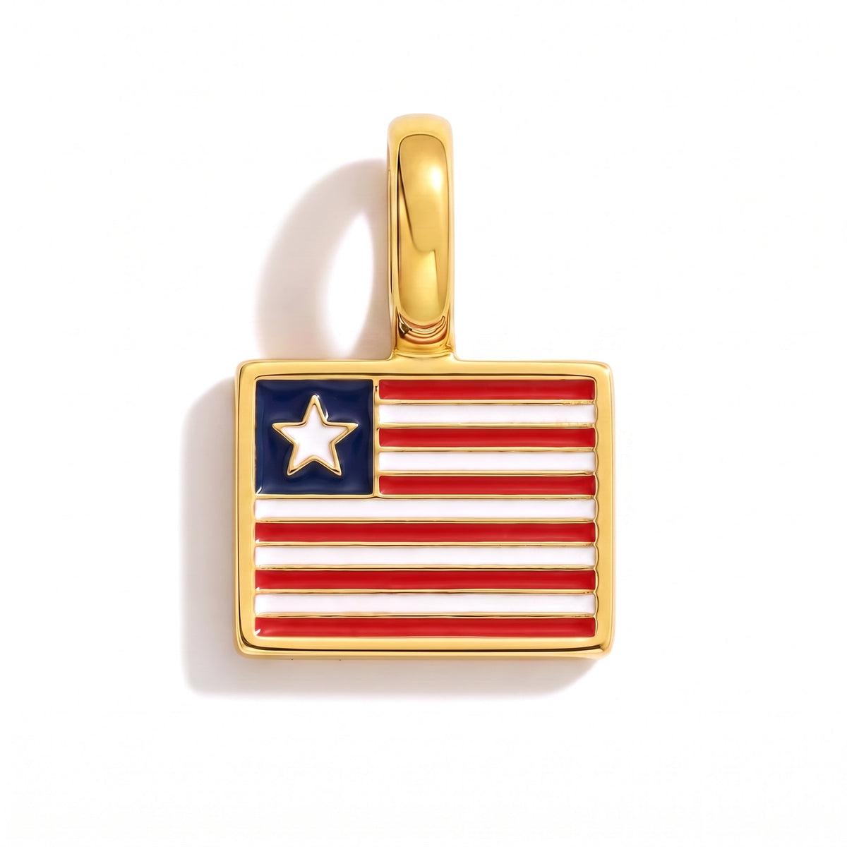 Charm - Flag Rectangular – Gold