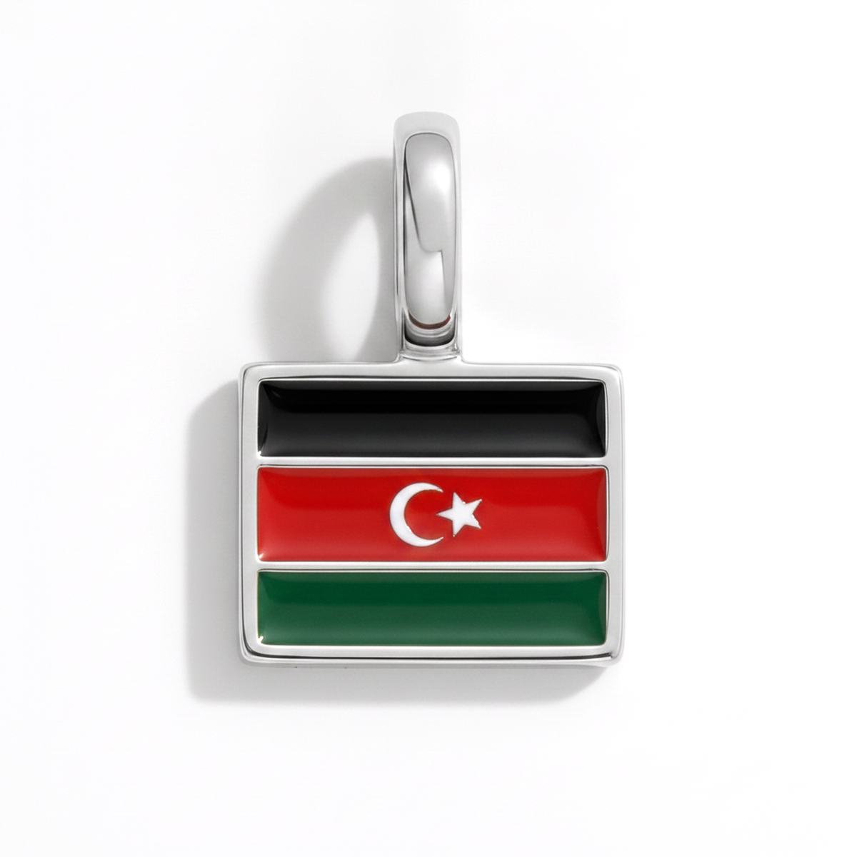 Charm - Flag Rectangular – Silver