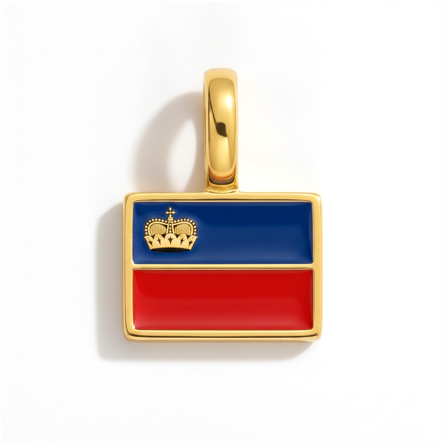 Charm - Flag Rectangular – Gold