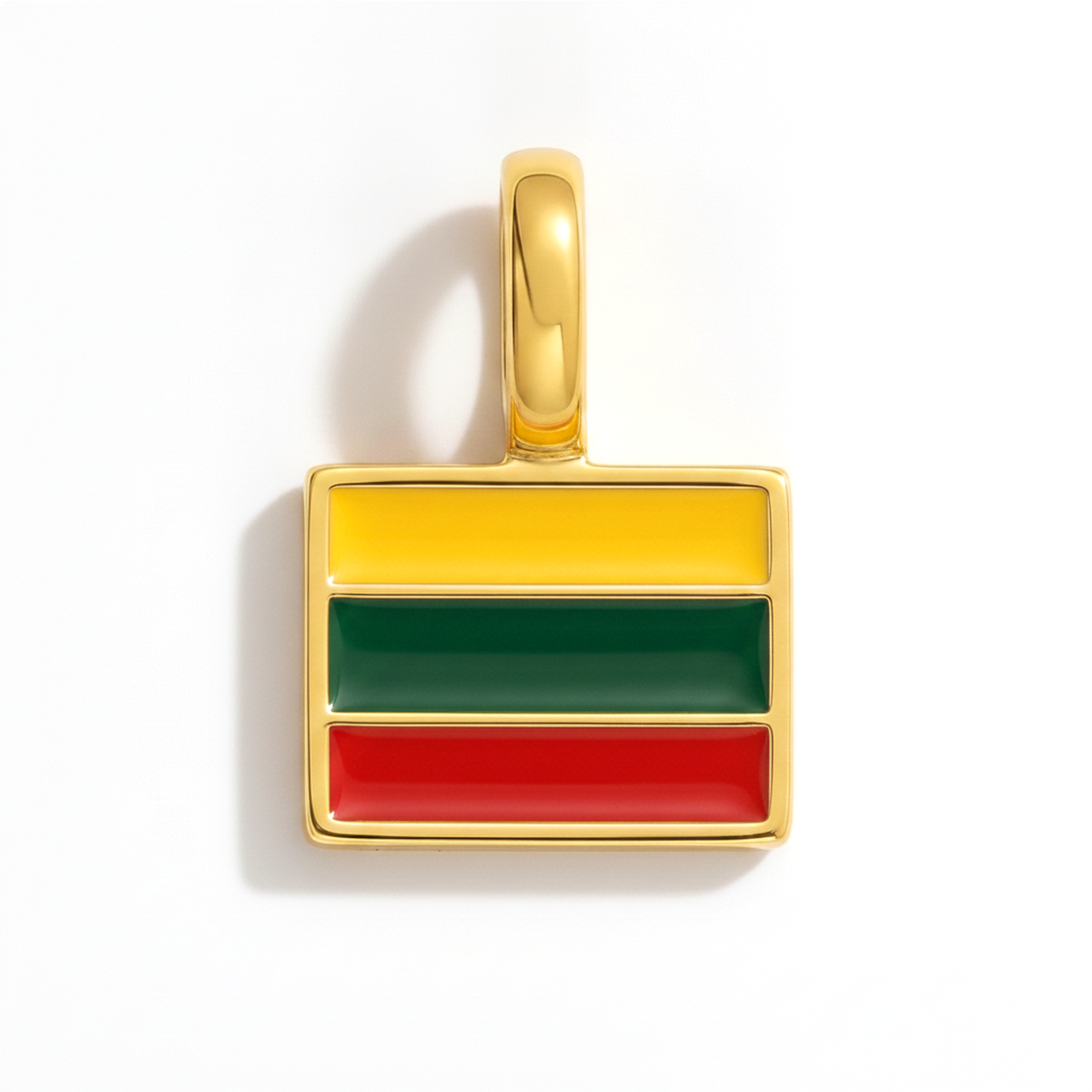 Charm - Flag Rectangular – Gold