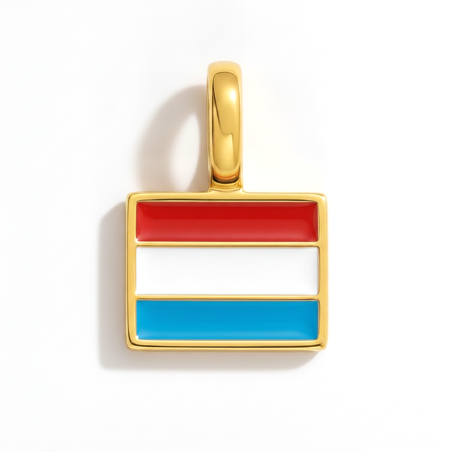 Charm - Flag Rectangular – Gold