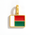 Charm - Flag Rectangular – Gold