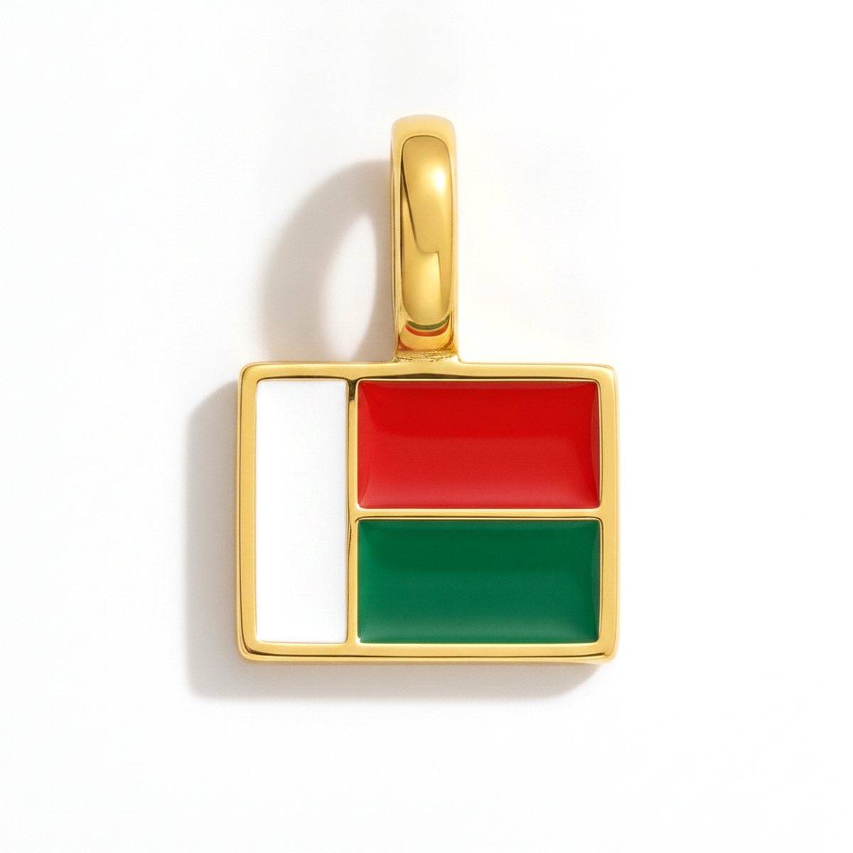 Charm - Flag Rectangular – Gold