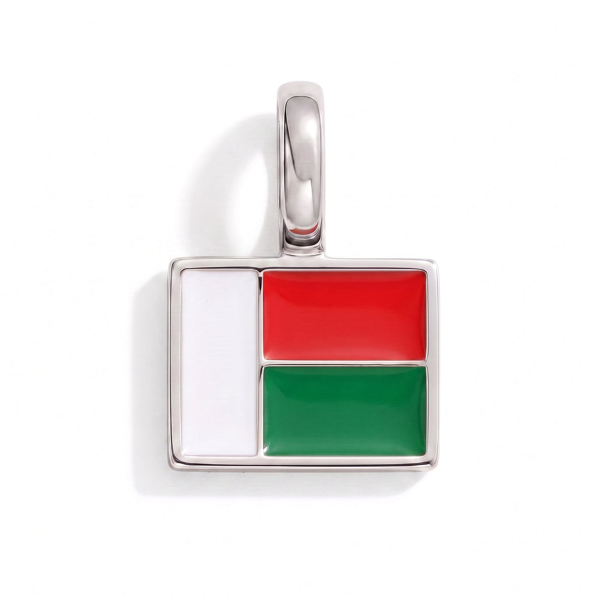 Charm - Flag Rectangular – Silver
