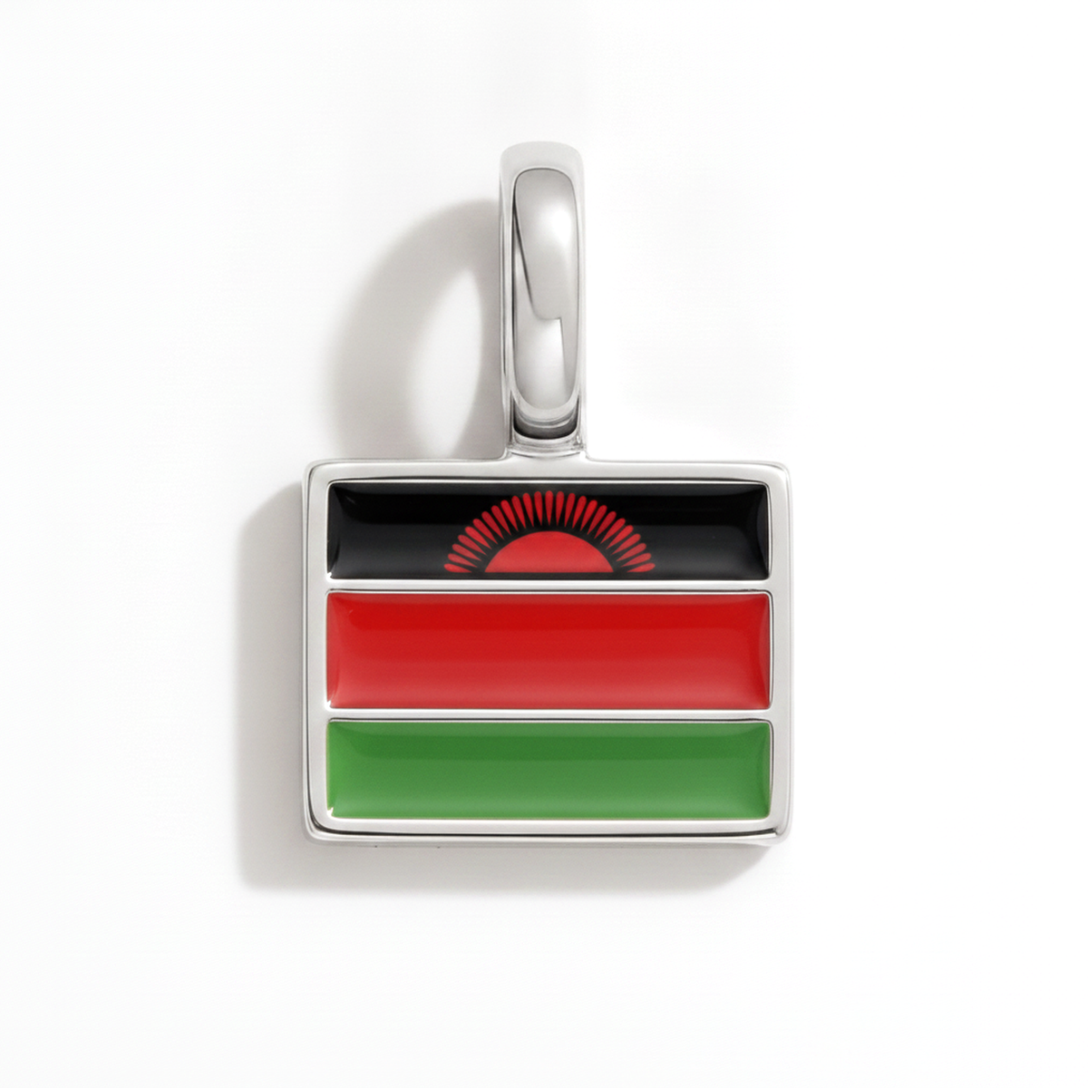 Charm - Flag Rectangular – Silver
