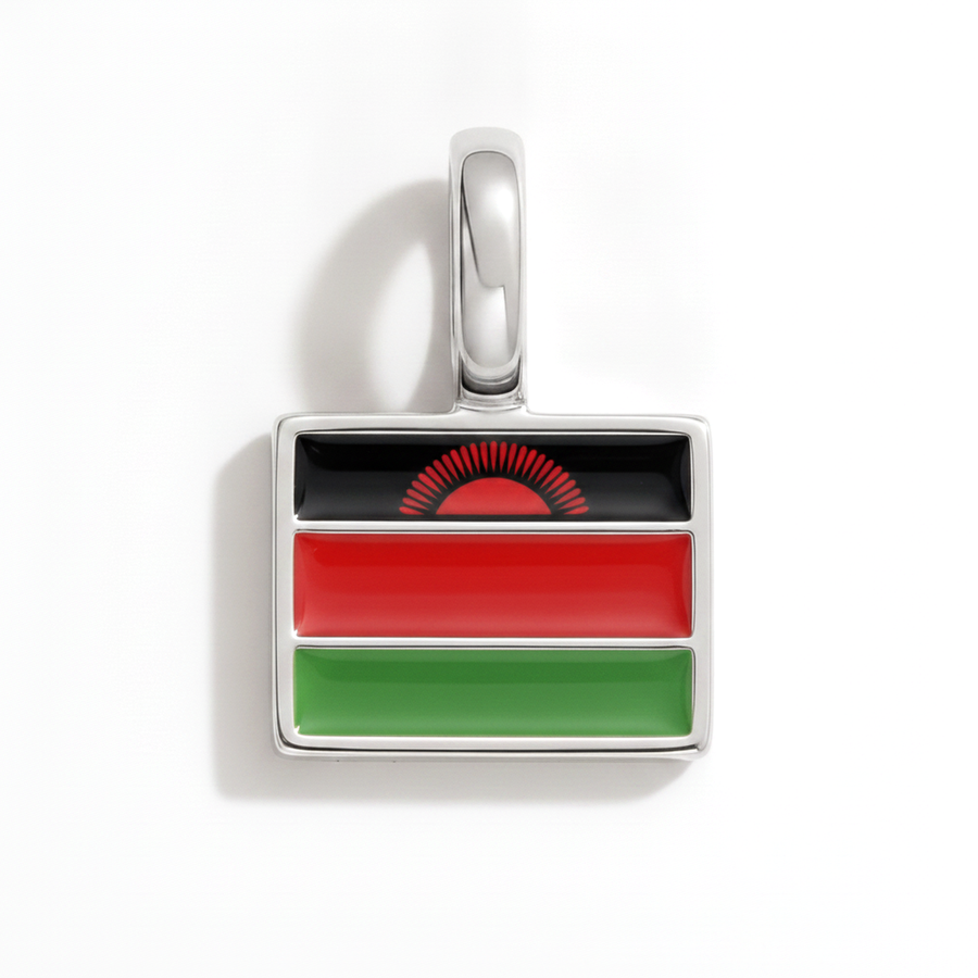 Charm - Flag Rectangular – Silver