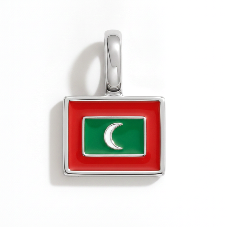 Charm - Flag Rectangular – Silver