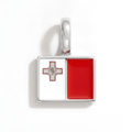 Charm - Flag Rectangular – Silver
