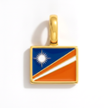 Charm - Flag Rectangular – Gold