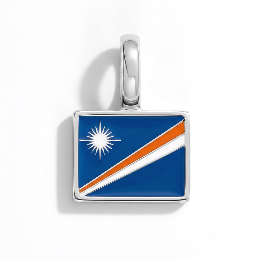 Charm - Flag Rectangular – Silver