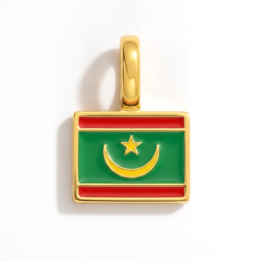 Charm - Flag Rectangular – Gold