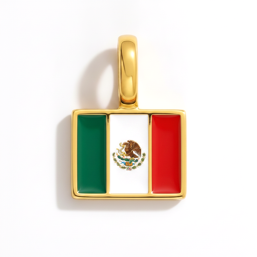 Charm - Flag Rectangular – Gold