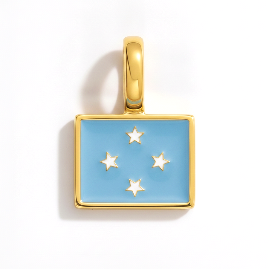 Charm - Flag Rectangular – Gold