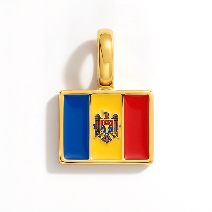 Charm - Flag Rectangular – Gold