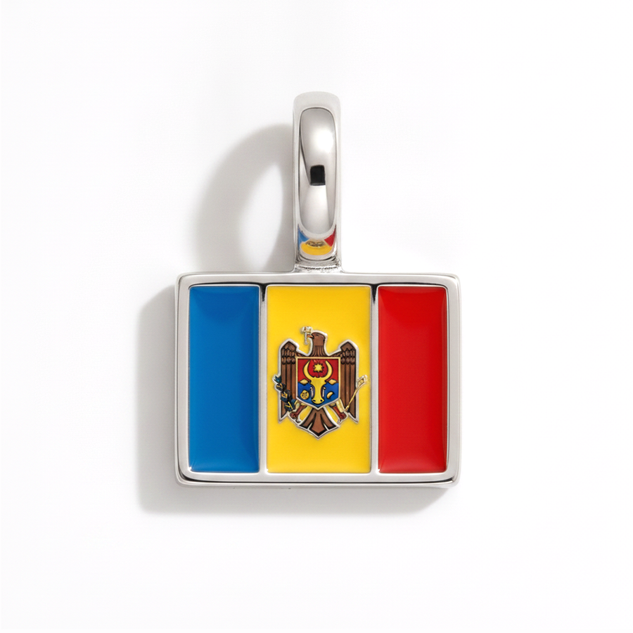 Charm - Flag Rectangular – Silver