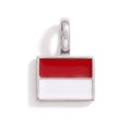 Charm - Flag Rectangular – Silver