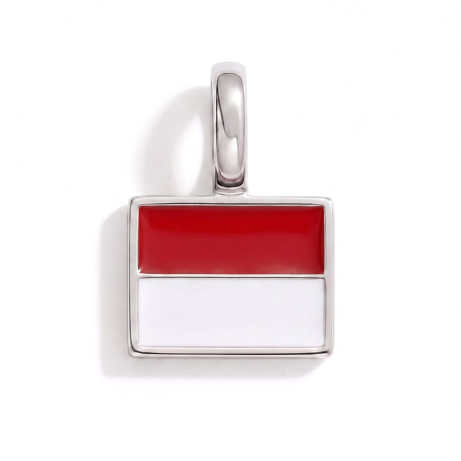 Charm - Flag Rectangular – Silver