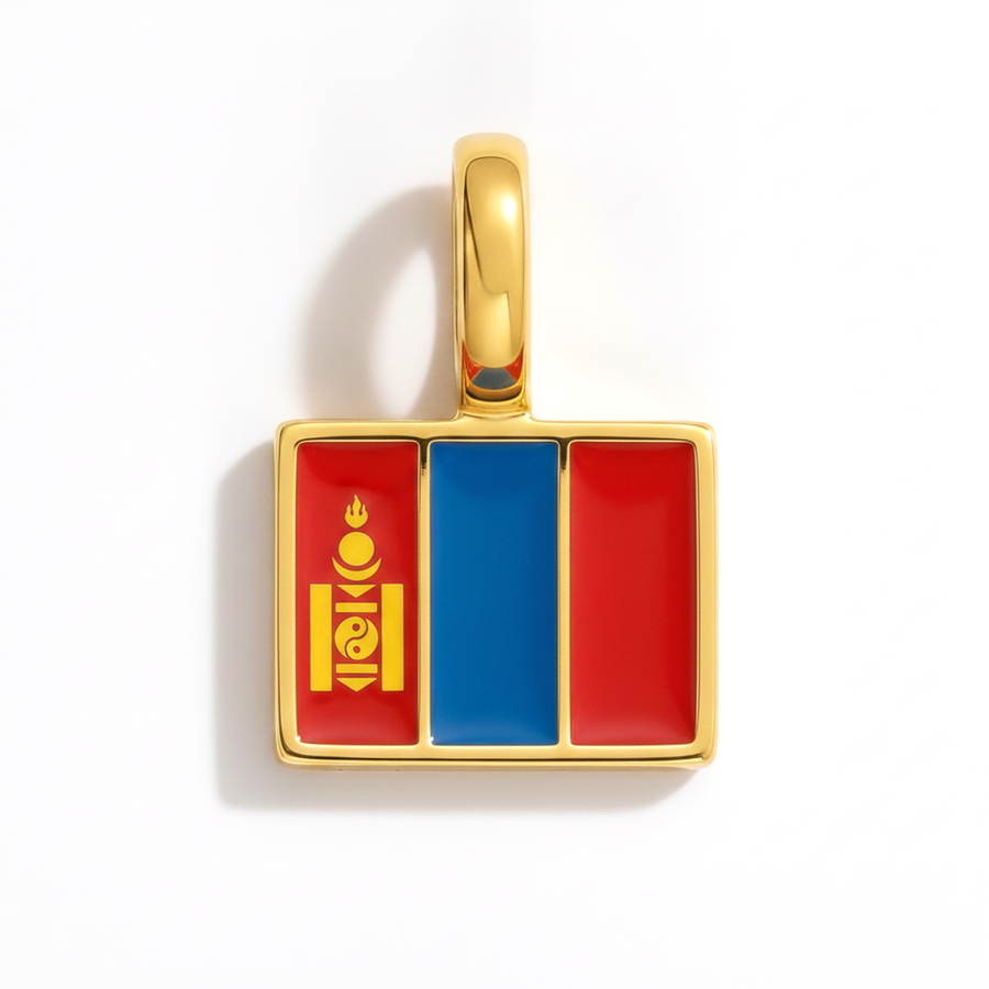 Charm - Flag Rectangular – Gold