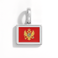 Charm - Flag Rectangular – Silver