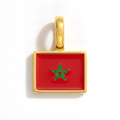 Charm - Flag Rectangular – Gold