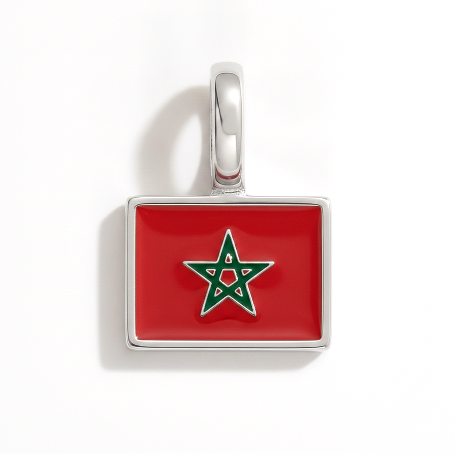 Charm - Flag Rectangular – Silver