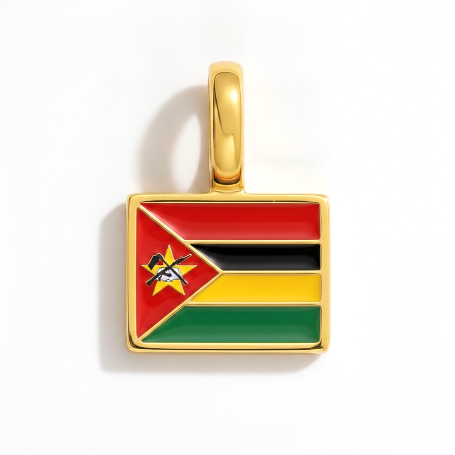 Charm - Flag Rectangular – Gold