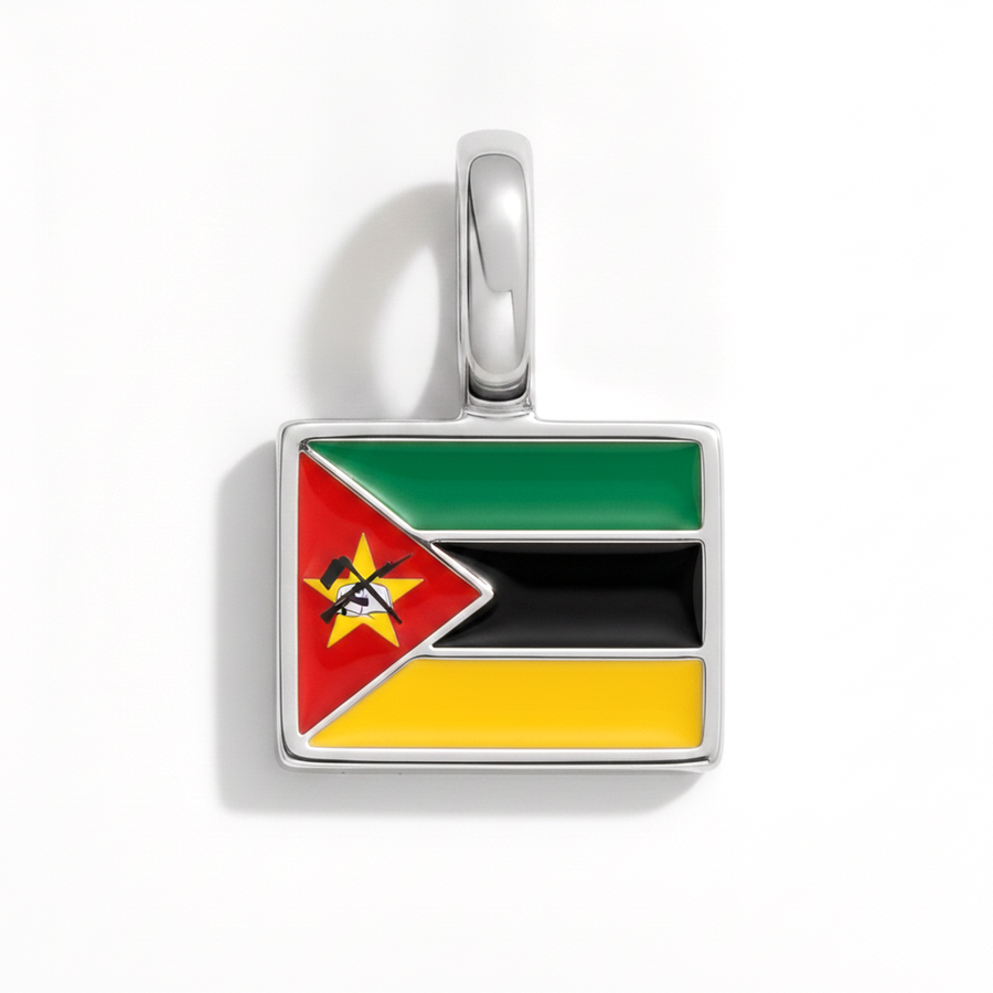Charm - Flag Rectangular – Silver