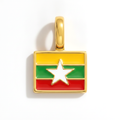 Charm - Flag Rectangular – Gold