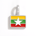 Charm - Flag Rectangular – Silver