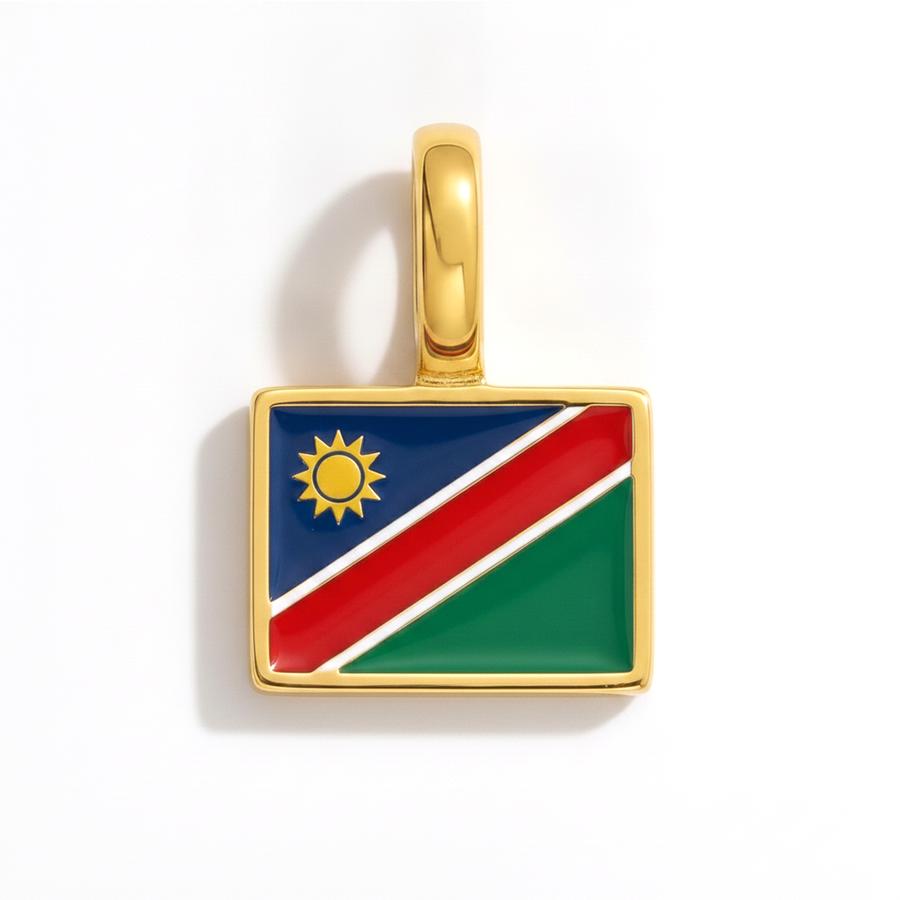 Charm - Flag Rectangular – Gold