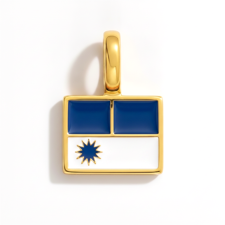Charm - Flag Rectangular – Gold