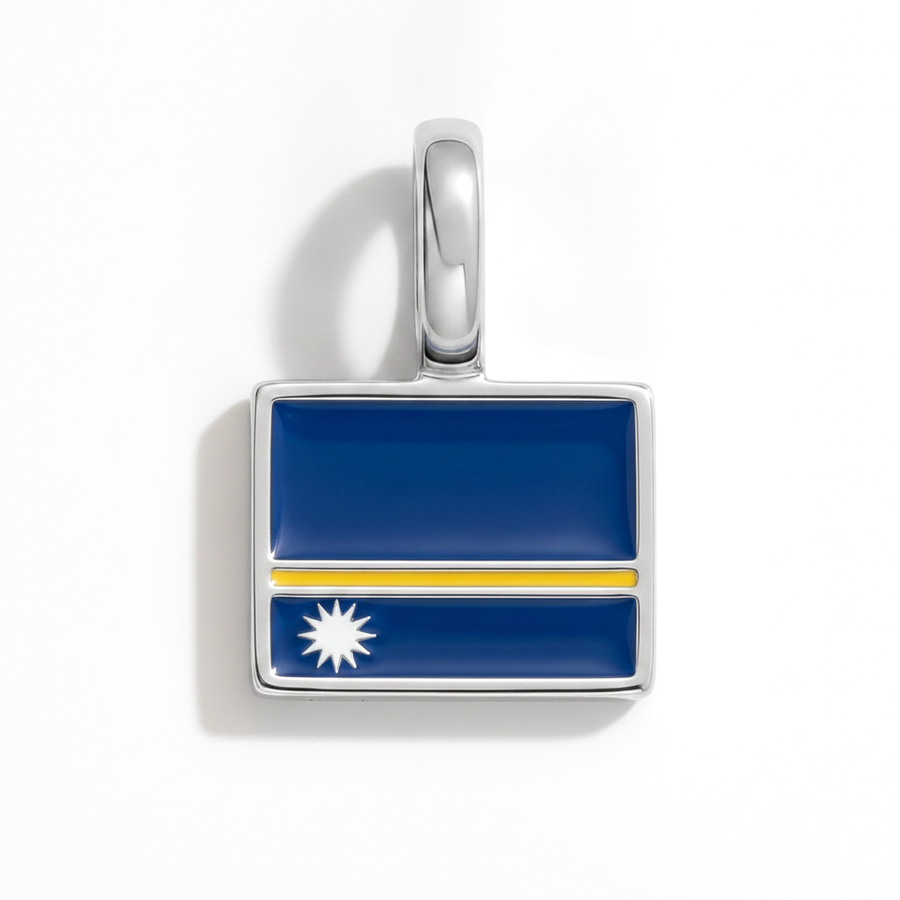 Charm - Flag Rectangular – Silver