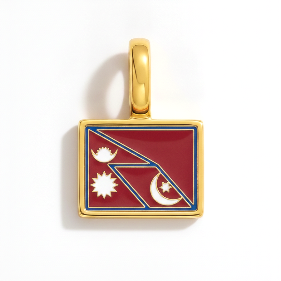 Charm - Flag Rectangular – Gold