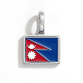 Charm - Flag Rectangular – Silver