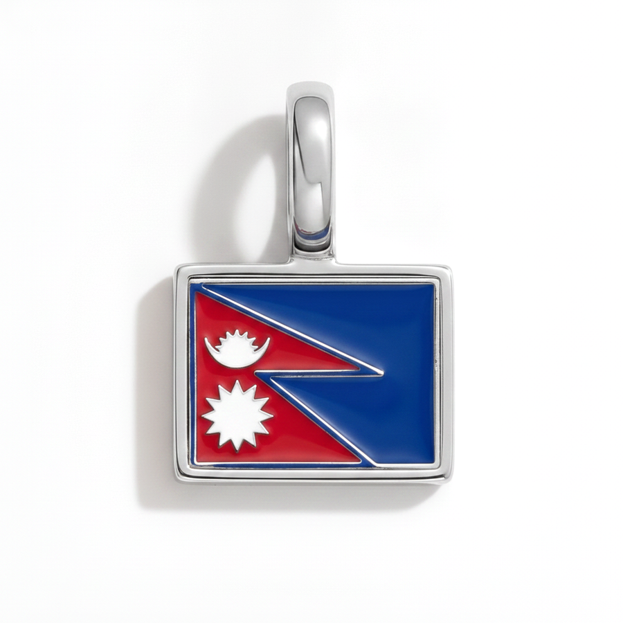 Charm - Flag Rectangular – Silver